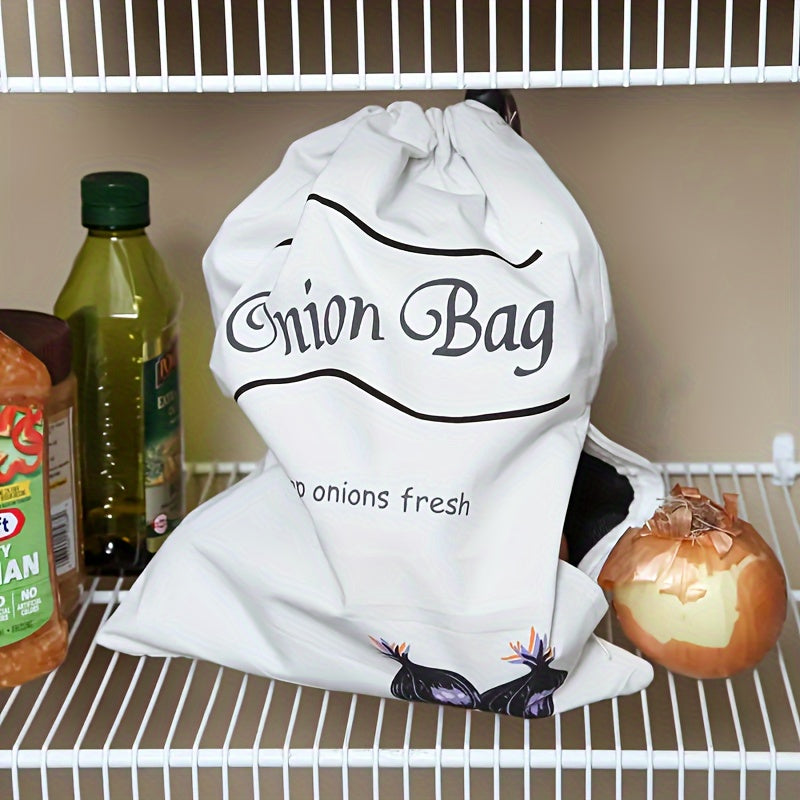 Drawstring Vegetable Storage Bag for Potatoes and Onions Keep Veggies Fresh