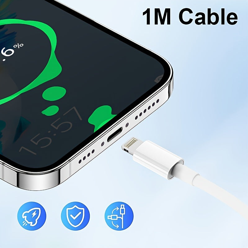 45W USB C Wall Charger with 91.44cm USB C to Lightning Cable Fast Charging for iPhone and iPad