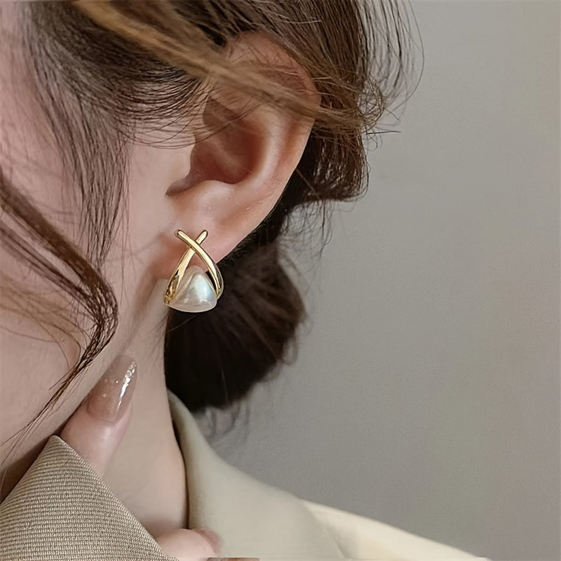 Ayollar uchun metallik Xoch soxta marjonlar yengil hashamat moda mukammal sovgʻa