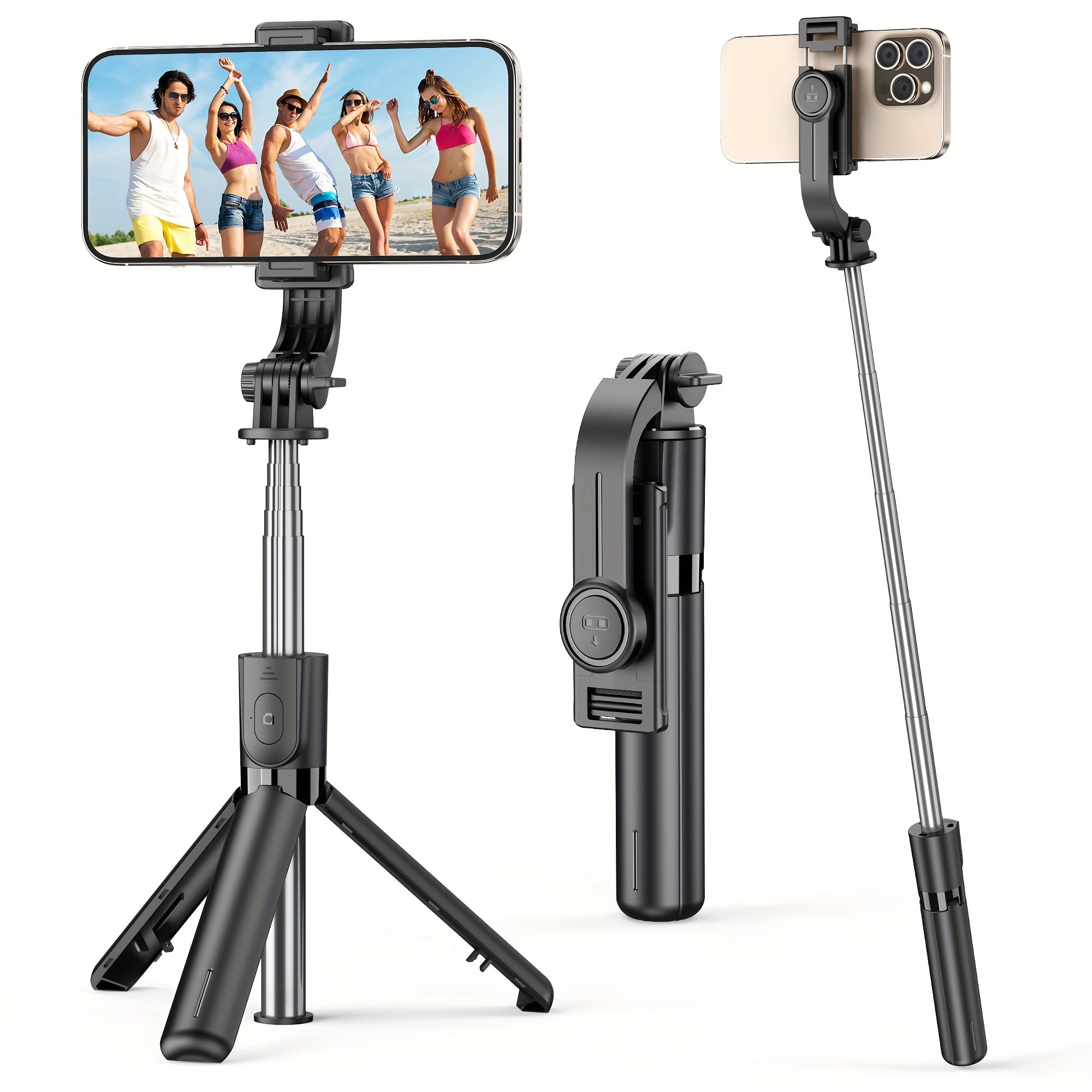 Wireless Selfie Stick Tripod with Remote for iPhone and Android Stainless Steel Extendable Phone Stand
