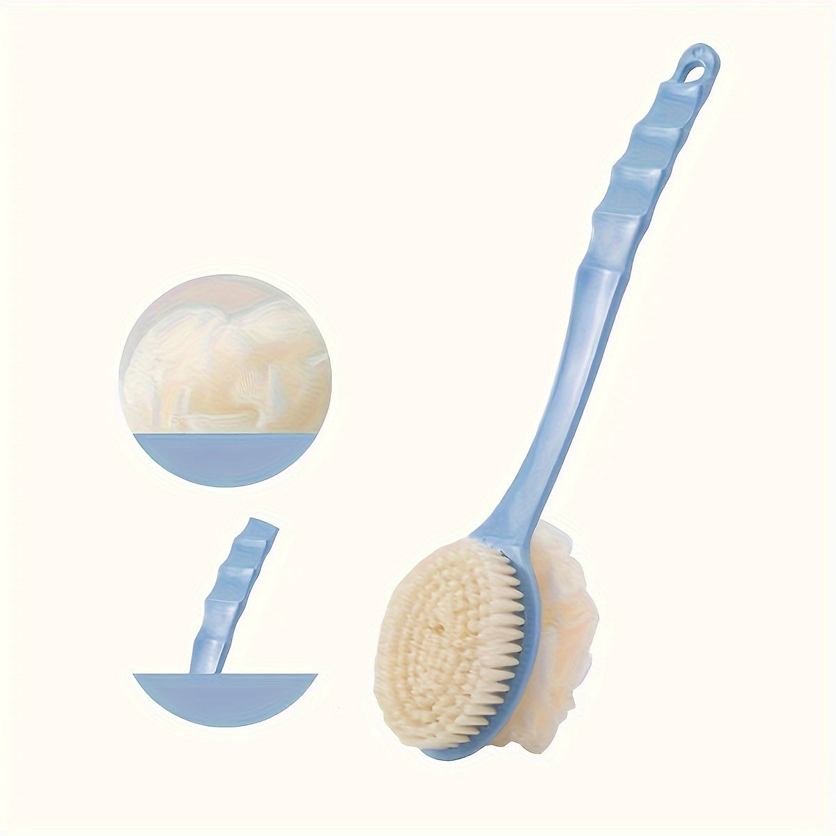 Long Handled Back Scrubber with Soft Bristles and Bath Ball for Bathing