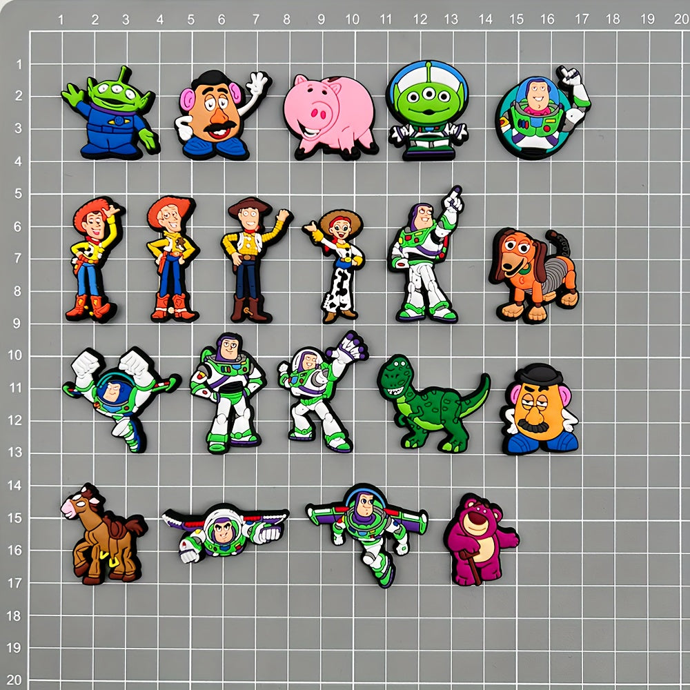 Kids Sandals Shoe Charms Toy Story Buzz Lightyear Buttons Decorations