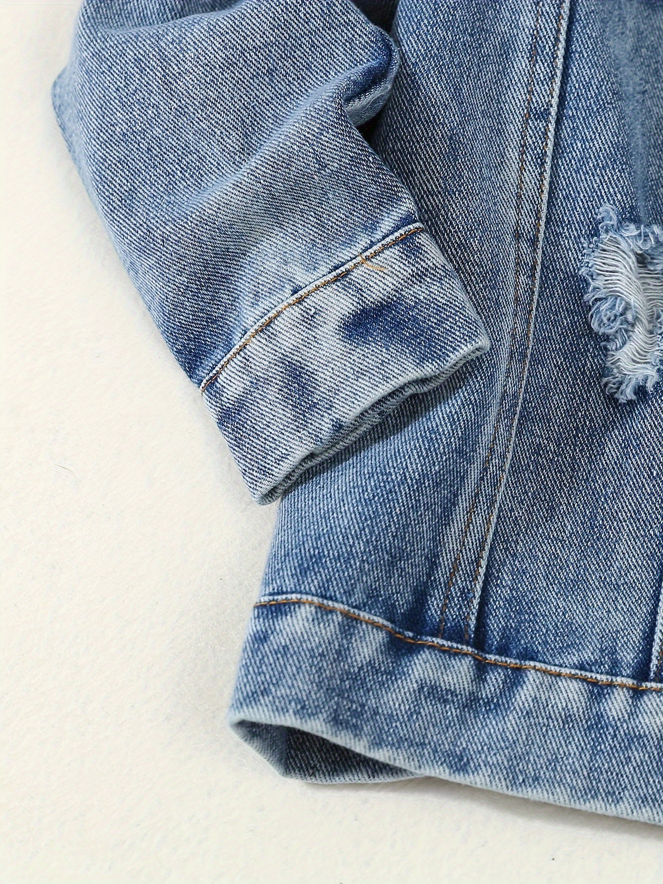 Детский комплект из джинсовой ткани для мальчиков: футболка с длинным рукавом, рваные джинсы, осень-зима, повседневный стиль