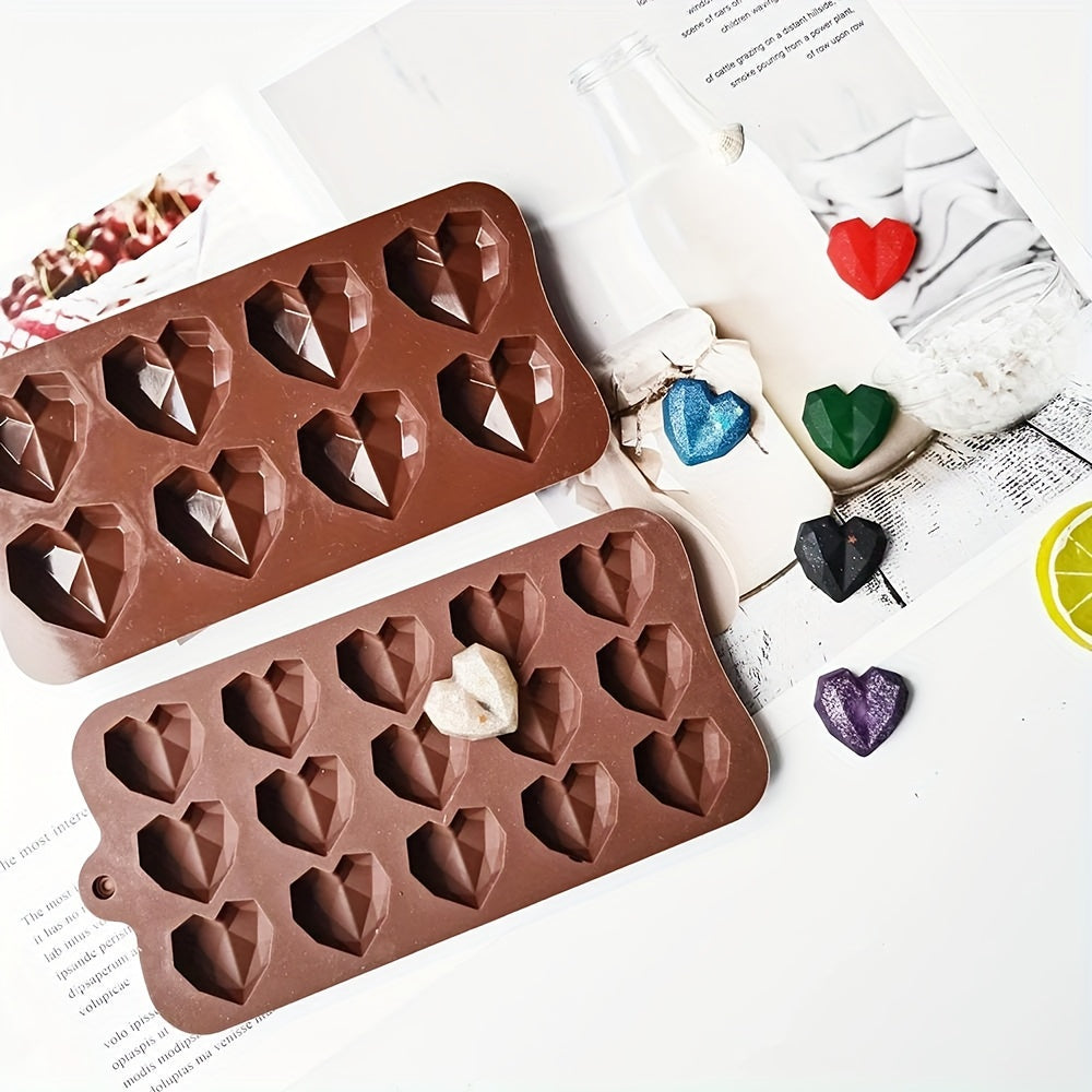 Heart Shaped Chocolate Mold 3D Silicone for Candy Pudding Baking Valentine