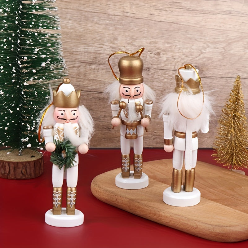 Wooden Nutcracker Soldier Ornament 11.99cm Christmas Tree Decor Festive Tabletop