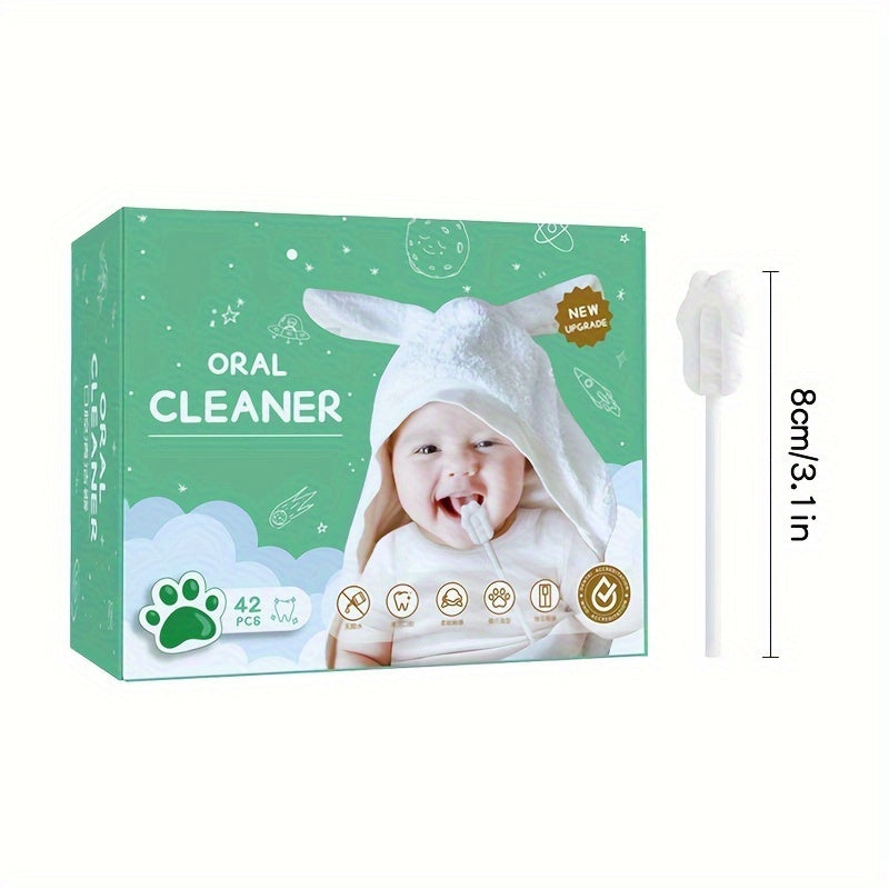 42-Piece Disposable Toothbrush Set for Children and Teens Soft Oral Care with Tongue Cleaner and Gauze