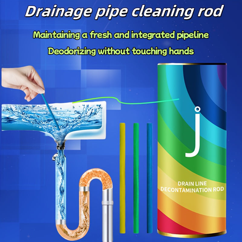 14 Drain Cleaning Sticks with Odor Freshener for Kitchen and Bathroom Sinks and Toilets