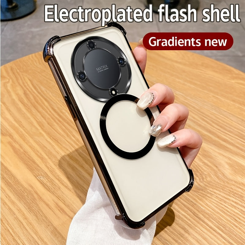 Luxury Heavy-Duty Shockproof Phone Case for Honor X7b X9 Series with Airbags and Magnetic Coil