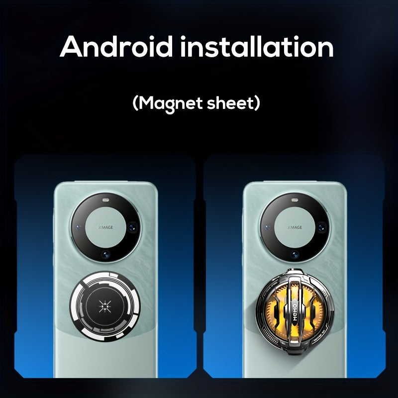 Small USB Phone Cooler for Android and Apple Devices with Clip and Magnetic Film Accessories