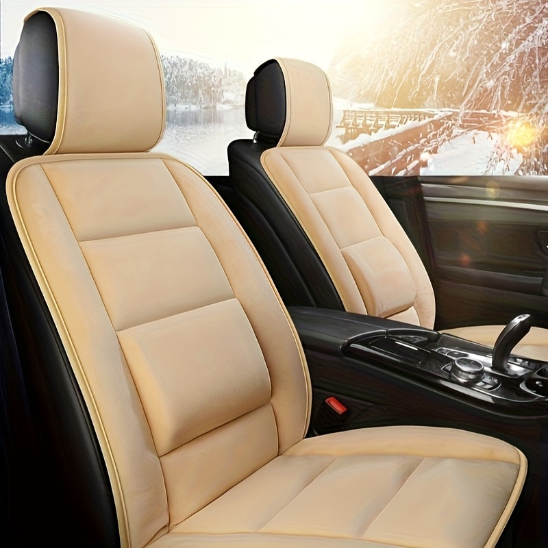 All-Season Plush Car Seat Cushion L-Shaped Warm and Comfortable Reusable