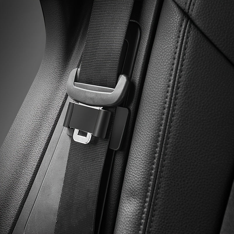 2pcs Black Carbon Fiber Plastic Seat Belt Stabilizers Anti-Vibration Car Accessories