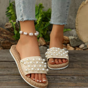 Women's Flat Slip-On Sandals Lightweight Strappy Bohemian Beach Shoes