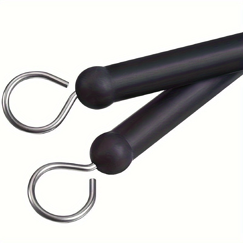 Par de cepillos de tambor de alambre retráctiles con mangos de goma para batería y práctica