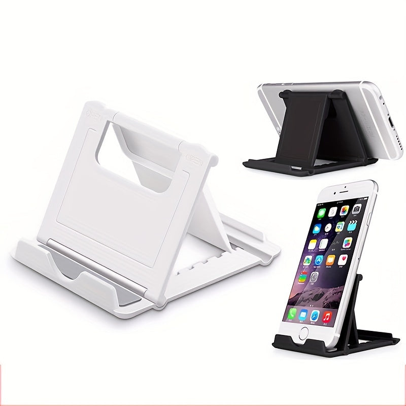 Square Folding Phone Holder Pack of 1 2 or 4 ABS Portable Travel Stand for Smartphones and Tablets