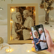 Customized Wooden Photo Frame for Couples Engraved Picture Frame for Wedding and Anniversary