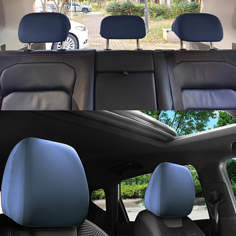 Car Interior Headrest Cover Elastic Cloth Universal Front Rear Seat Protector