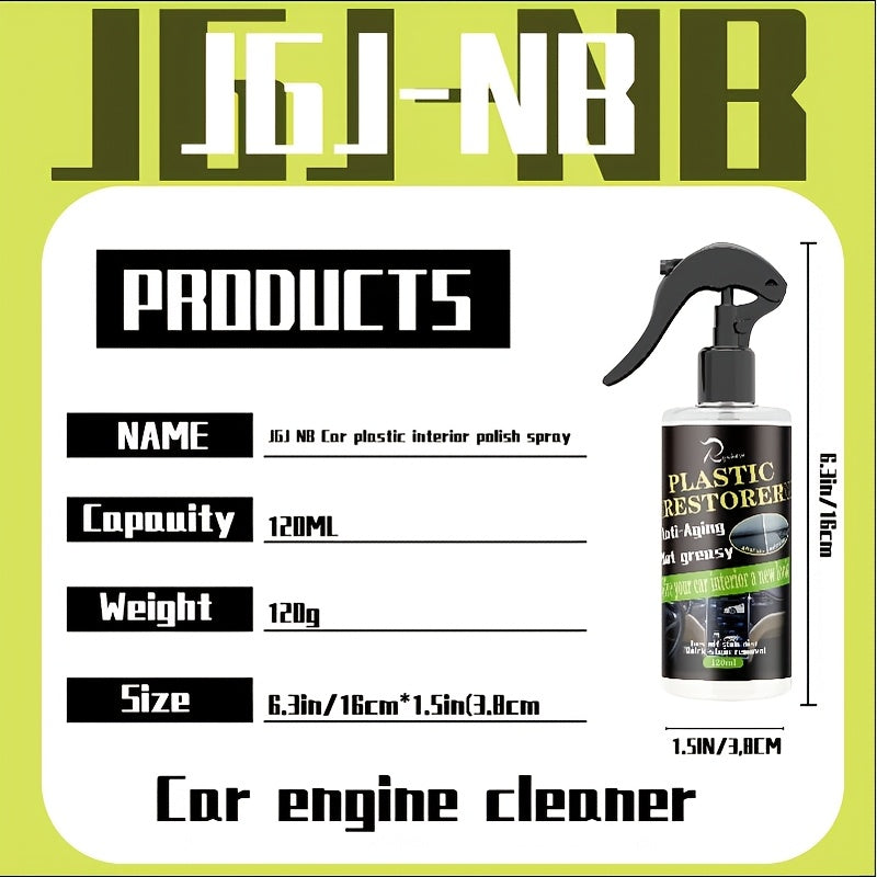 Restaurador y limpiador de interiores de coche de plástico para asientos y tableros
