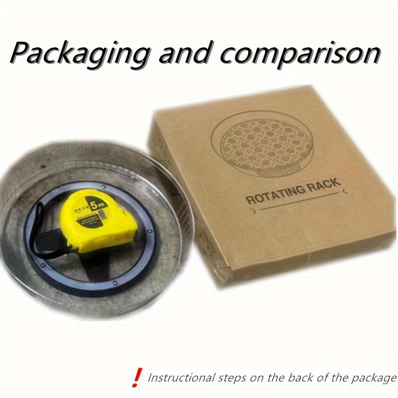 Вращающийся на 360° поднос для кухонного органайзера белого цвета - универсальное хранилище для специй, приправ и косметики - идеально подходит для столешниц и организации кладовых, удобный поднос для кухонной стойки