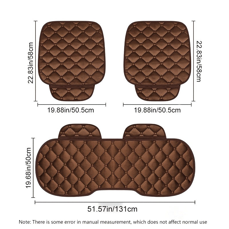 Winter Plush Car Cushion Set Warm Automotive Seat Covers