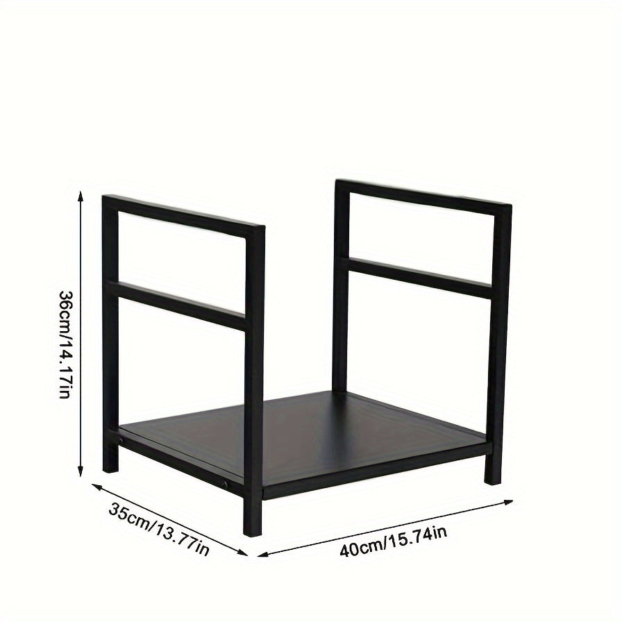 Wall Mounted Metal Firewood Log Holder for Fireplace Modern Ironwork Storage Rack