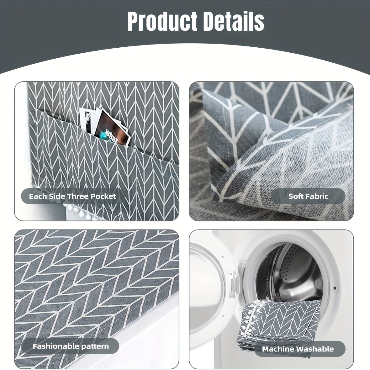 Многофункциональный чехол для бытовой техники с карманами для стиральной машины, сушилки, холодильника