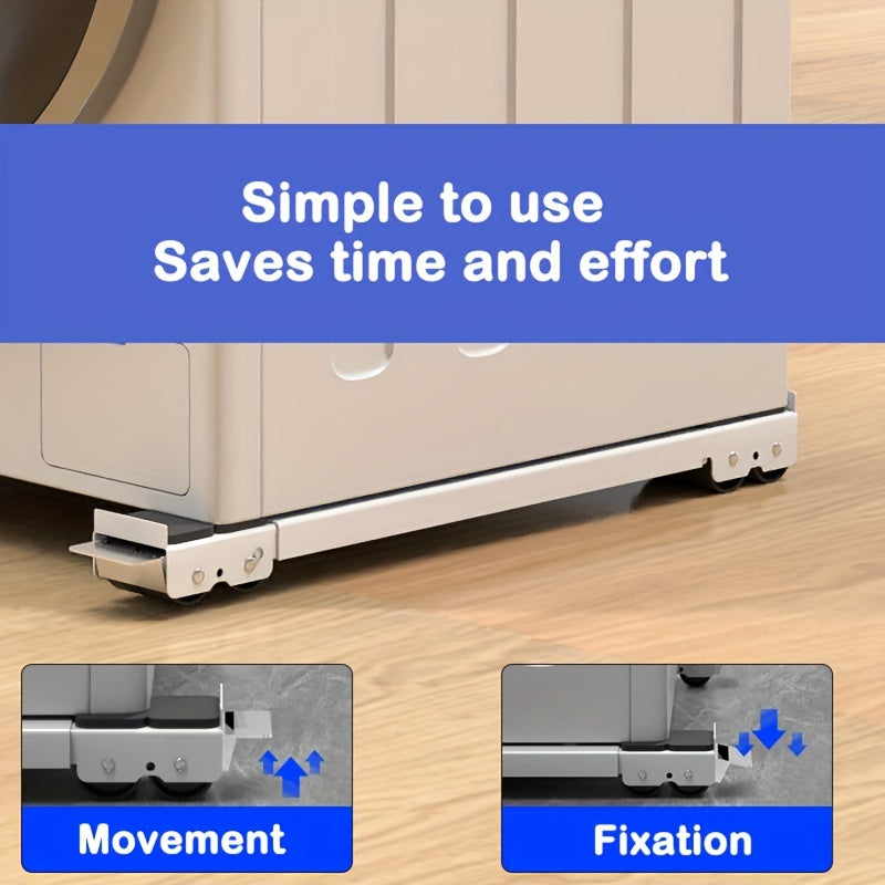 Metall yuvinish mashinasining stendi 300kg yuk, anti-vibratsiya, sirpanishga qarshi, g'ildiraklar bilan