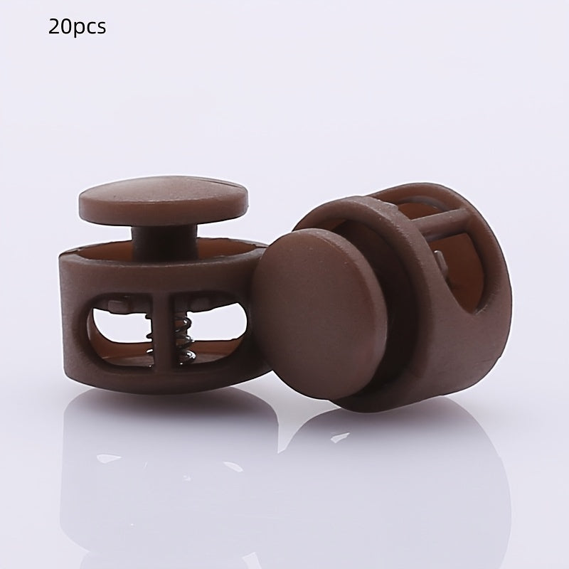 20 Pcs Color Nylon Spring Buckles for Shoes Luggage-Adjustable Buckles