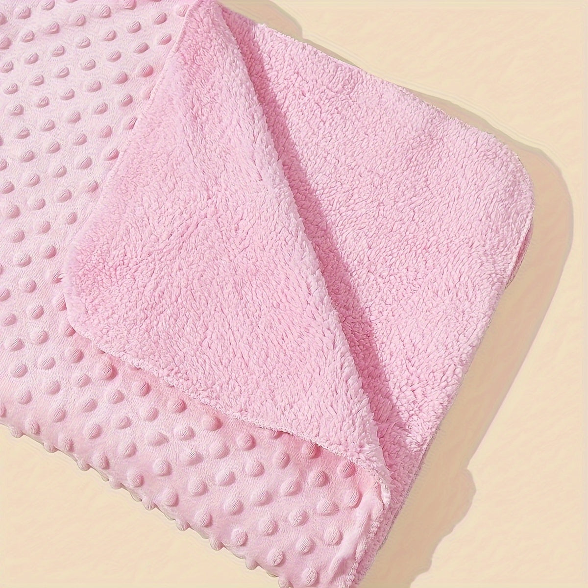 Baby Swaddle Blanket Soft Polyester Woven Pink Blue White Dot Pattern Infant Wrap