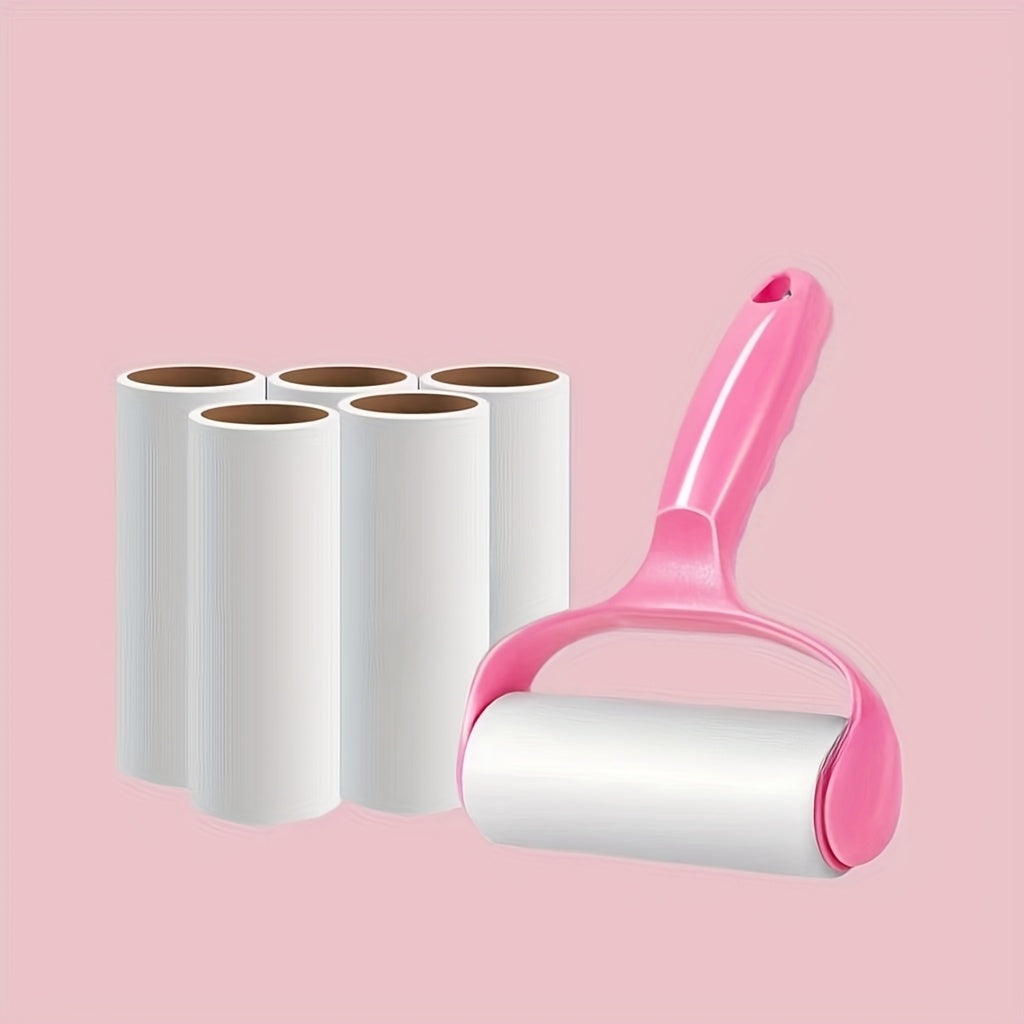 Ручка для удаления катышков с 6 сменными роликами, 180 листов, для одежды, волос, ковров, автомобильных сидений, прочная, без питания