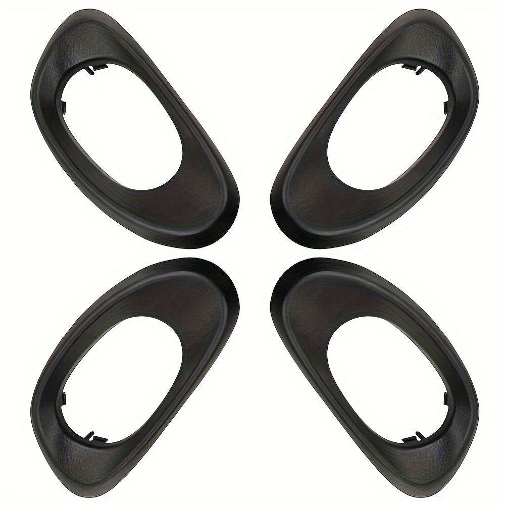 Front Rear Door Handle Bezel Trim Polished Black for Chevy Trailblazer