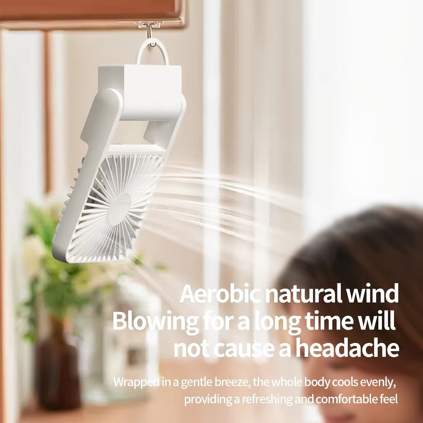 Foldable Portable Desk Fan Quiet USB Charging for Home Office Dorm