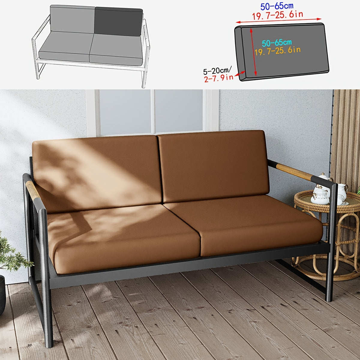 Водонепроницаемый чехол для уличной подушки из молочного волокна для садовой мебели на веранде