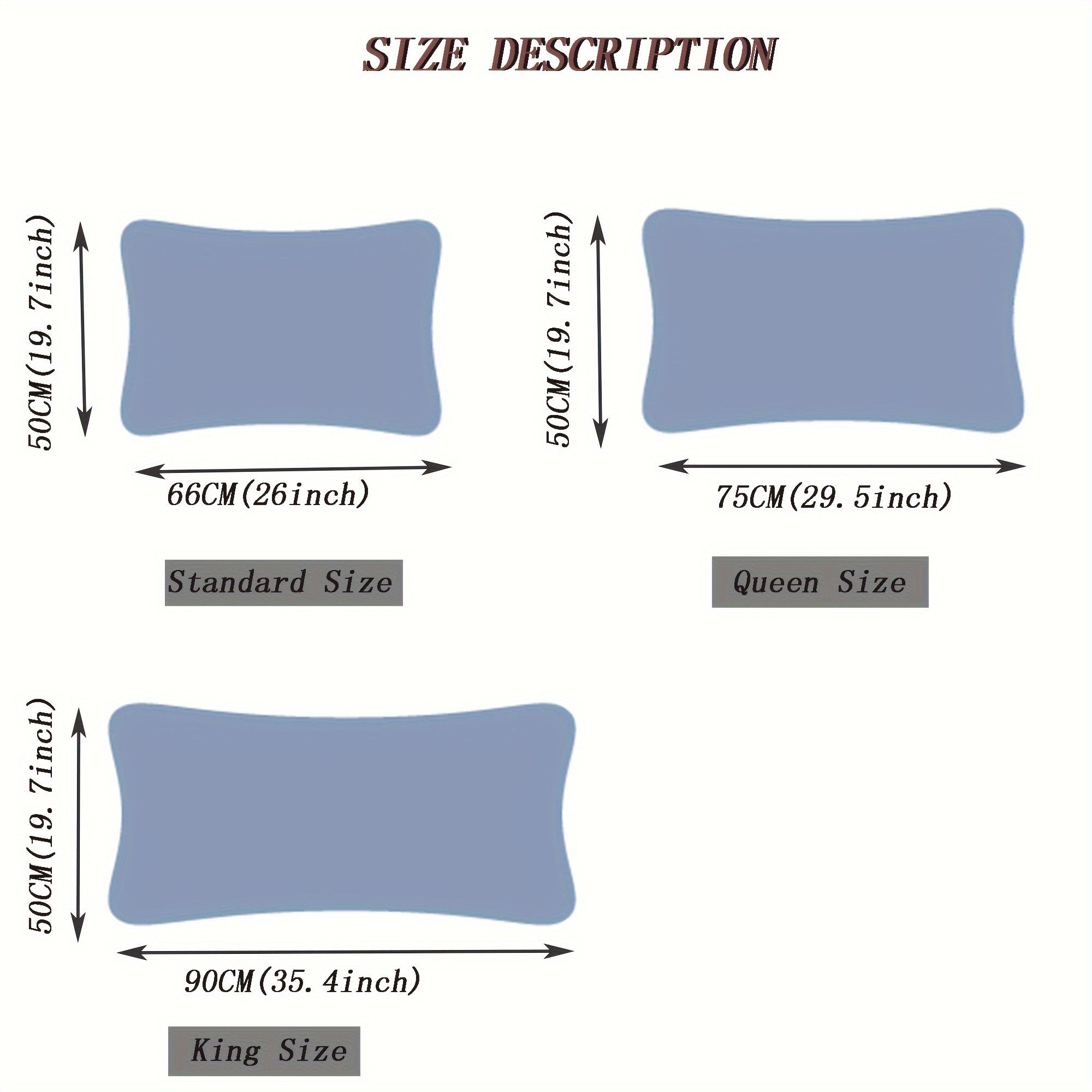 Silky Polyester Satin Pillowcase Envelope Closure Available in Various Sizes Bed Pillow Cover for Bedroom Decor