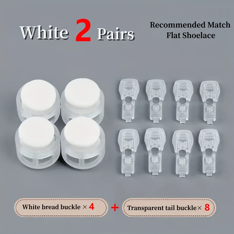 Unisex Shoe Accessories 12pcs Buckles No Tie Transparent Bread Tail