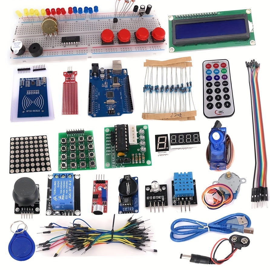 Arduino Uno R3 RFID Kit with Digital Display and Hardwired Power for Education and Projects