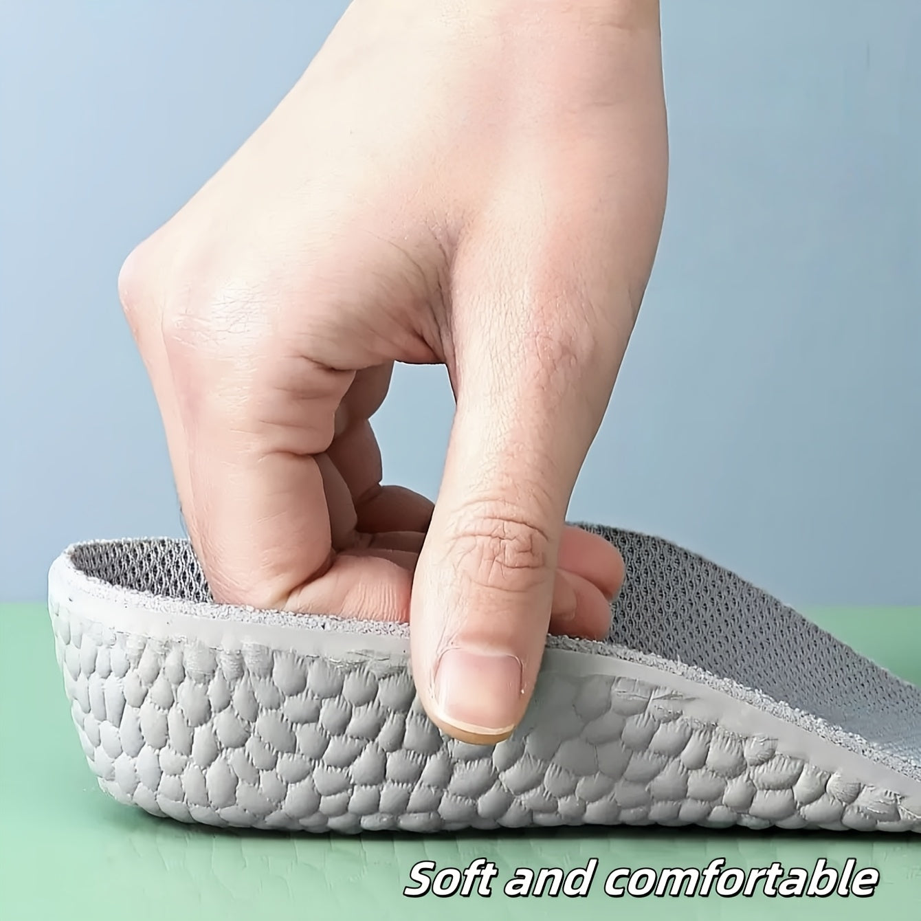 Unisex Memory Foam Insoles Height-Increasing Invisible 3/4 Short Shock-Absorbing