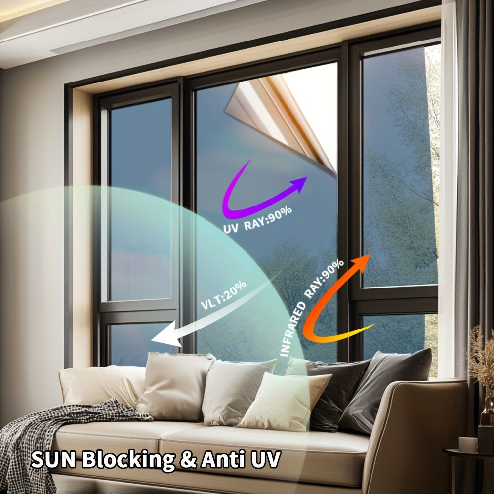 Glass Film Roll for UV Protection Privacy Sunshade Heat Insulation 70x200cm