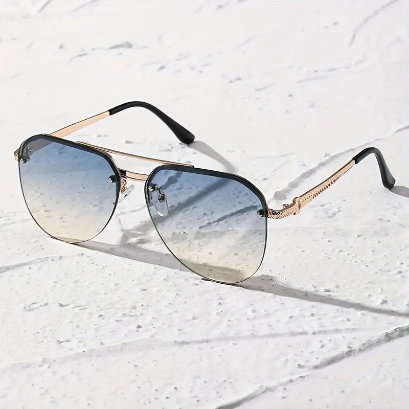 Винтажные очки с полукаркасом из нержавеющей стали для вождения и чтения