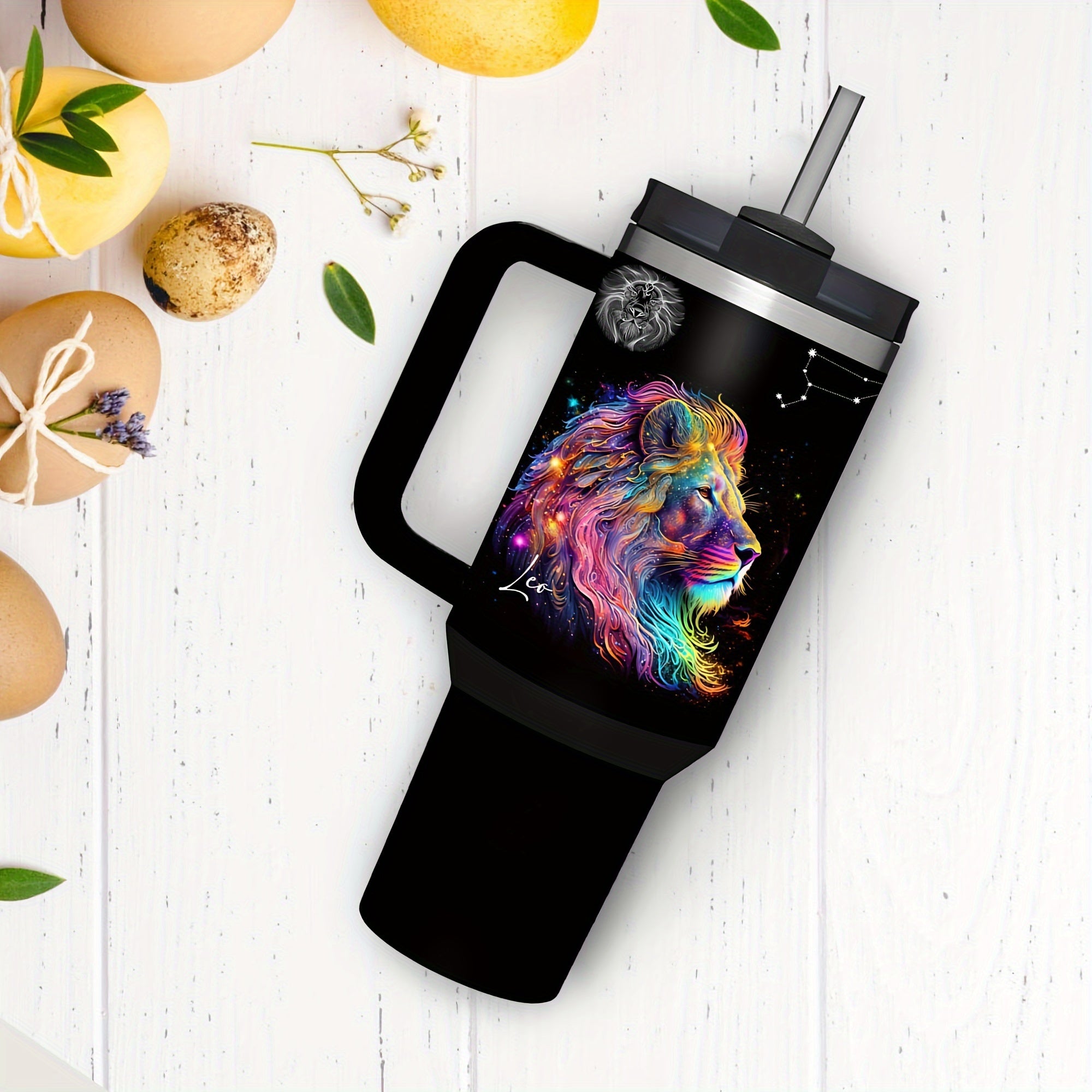 40oz Insulated Stainless Steel Water Bottle with Lid and Straw for Travel and Summer