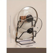 Walnut Wall Mount Storage Rack Space-Saving Kitchen Organizer