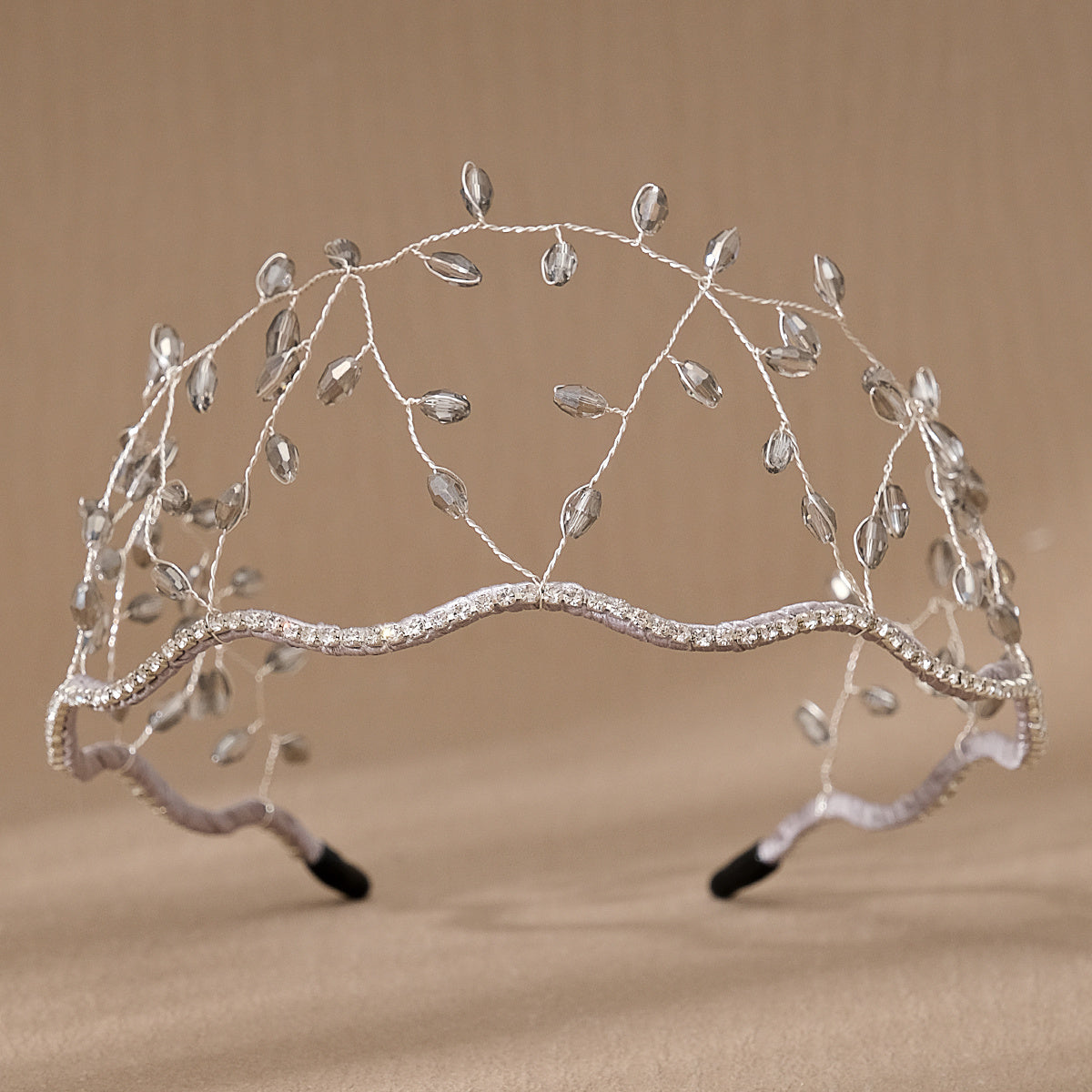 Qoʻlda tayyorlangan Miallo romantik toʻy soati, kristalli bejirimli bosh band, toʻy soch aksessuari