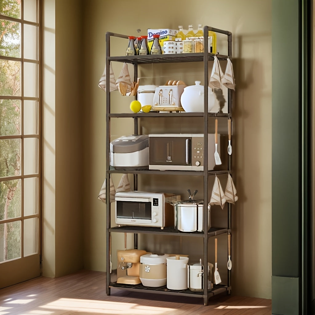 Multi-Tier Storage Organizer Rack with 4 Shelves for Kitchen Bathroom Bedroom