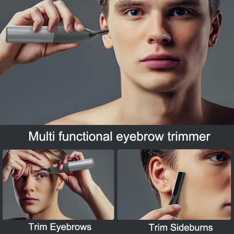 Electric Eyebrow Razor for Men and Women Rechargeable Face Beard Trimmer Black