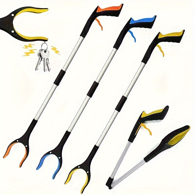 Heavy-Duty Elderly Extendable Garbage Picker 32-Inch Metal Grabber Tool
