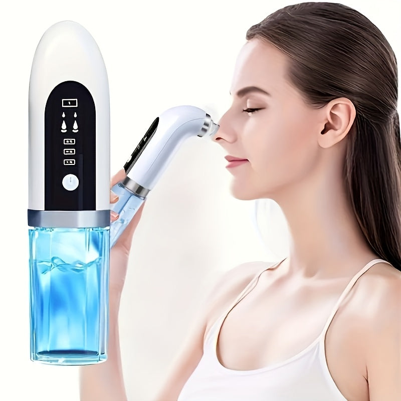USB Rechargeable Facial Cleansing Device with 6 Heads Blackhead Remover for Skin Care