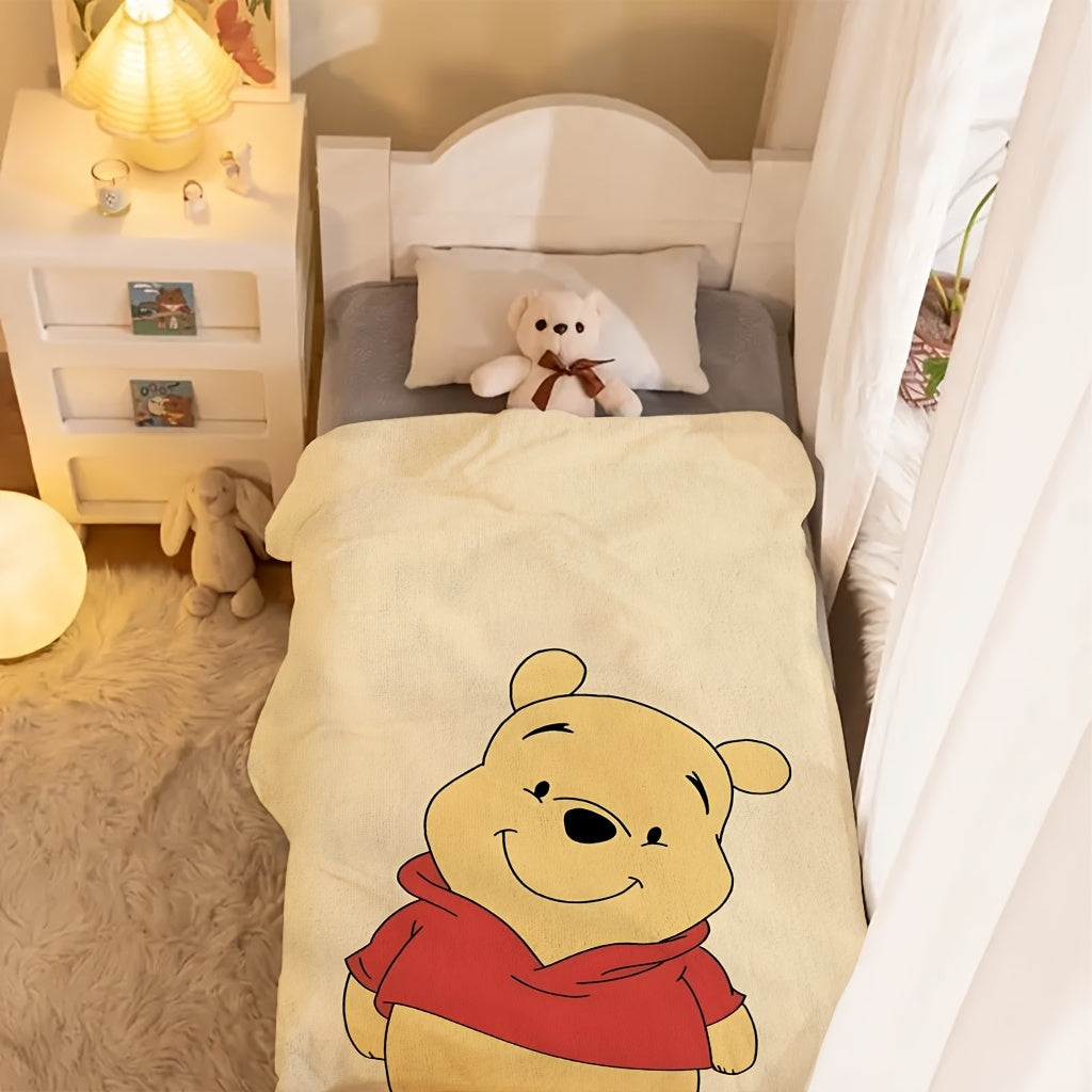 Disney Winnie The Pooh Flannel Blanket for Kids and Adults Lightweight Warm Multiple Sizes