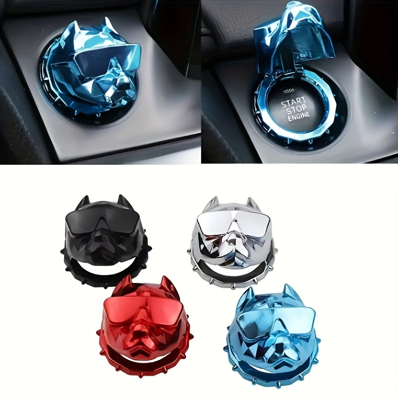 Universal Metal Engine Start Stop Button Cover Decorative Sticker Protector