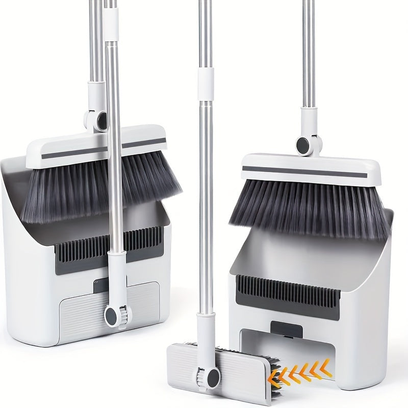 Uy, ofis, yotoqxona uchun uzoq tutqichli tozalash to'plami, changyutgich va cho'tka bilan to'liq polni tozalash to'plami