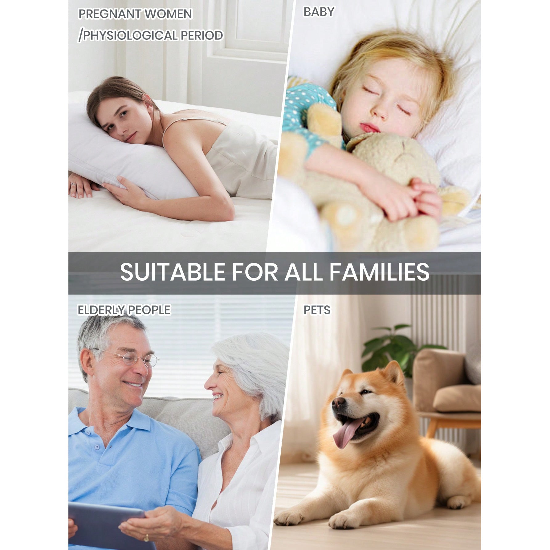 Waterproof Fitted Sheet Gray 30cm Deep Pockets Soft Polyester for Bedroom