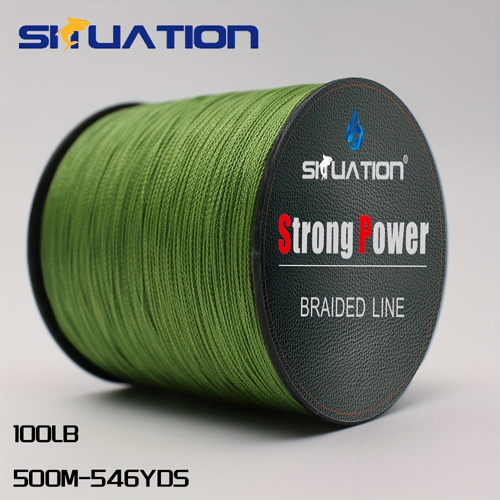 Ultra-Durable 499.87m PE Braided Fishing Line 4-Strand Anti-Abrasion Long Cast
